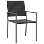 Garten Essgruppe 5 pcs Schwarz PE-Rattan