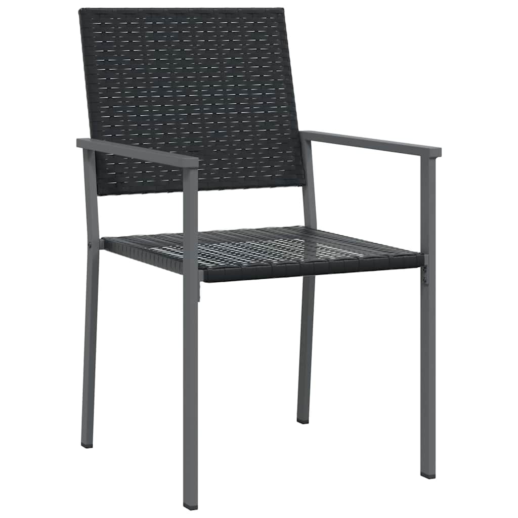 Garten Essgruppe 5 pcs Schwarz PE-Rattan