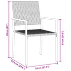 Garten Essgruppe 5 pcs Schwarz PE-Rattan