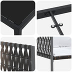 Garten Essgruppe 7 pcs Braun und Schwarz PE-Rattan