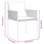 Garten Essgruppe 5 pcs Schwarz und Grau PE-Rattan