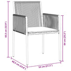 Garten Essgruppe 5 pcs Schwarz PE-Rattan