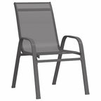 Garten Essgruppe 5 pcs Grau und Schwarz