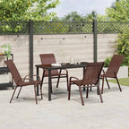 Garten Essgruppe 5 pcs Braun und Schwarz