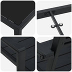 Garten Essgruppe 5 pcs Schwarz Pulverbeschichteter Stahl