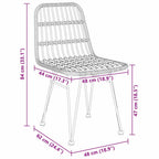 Garten Essgruppe 5 pcs Braun Pulverbeschichteter Stahl