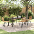 Garten Essgruppe 5 pcs Braun Pulverbeschichteter Stahl