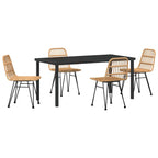 Garten Essgruppe 5 pcs Braun Pulverbeschichteter Stahl