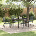 Garten Essgruppe 5 pcs Anthrazit Pulverbeschichteter Stahl