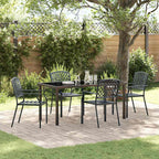 Garten Essgruppe 5 pcs Anthrazit Pulverbeschichteter Stahl