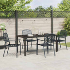 Garten Essgruppe 5 pcs Anthrazit Pulverbeschichteter Stahl