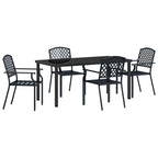 Garten Essgruppe 5 pcs Anthrazit Pulverbeschichteter Stahl