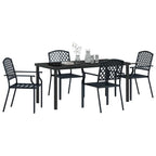 Garten Essgruppe 5 pcs Anthrazit Pulverbeschichteter Stahl