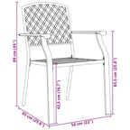 Garten Essgruppe 5 pcs Anthrazit Pulverbeschichteter Stahl