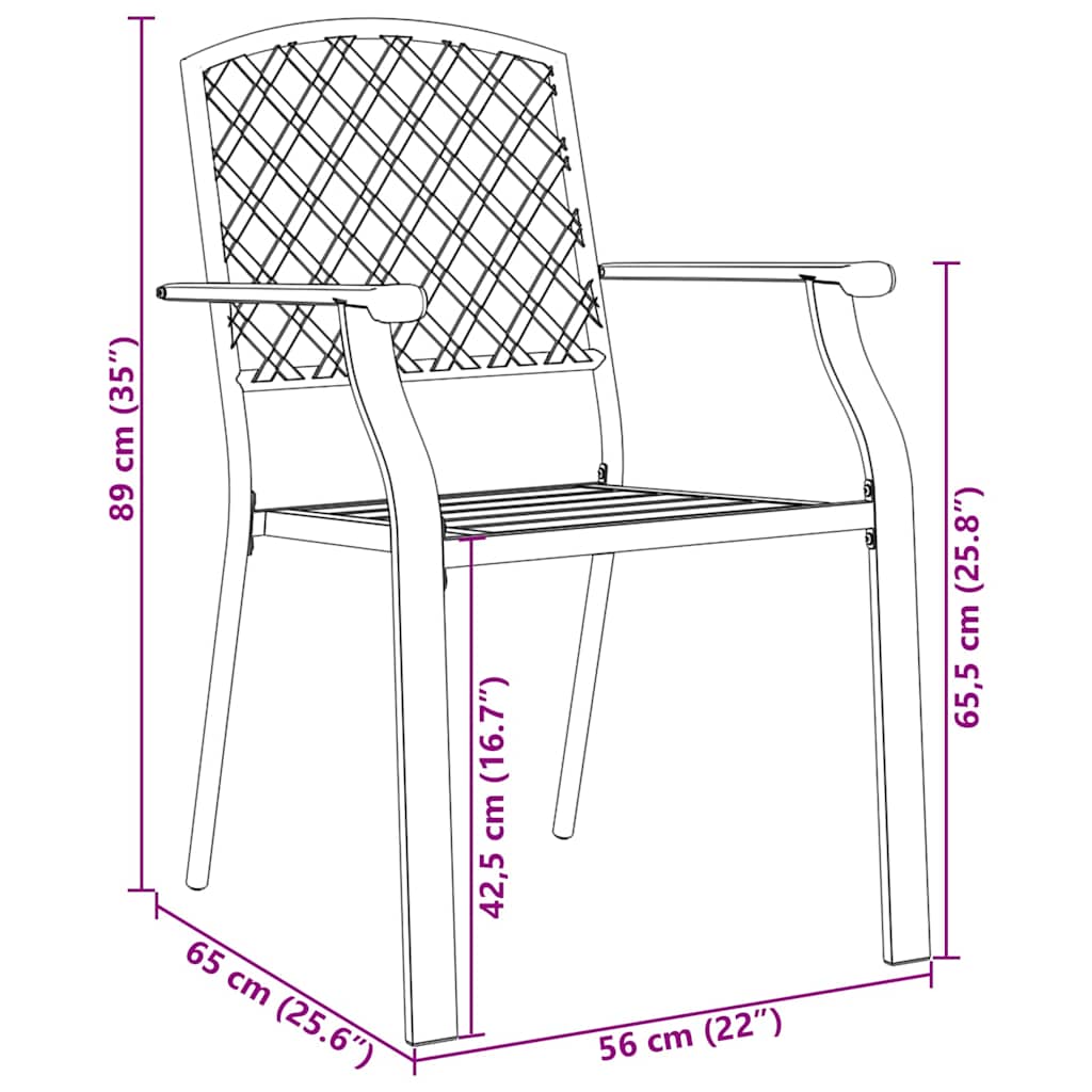 Garten Essgruppe 5 pcs Anthrazit Pulverbeschichteter Stahl
