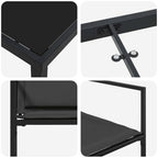 Garten Essgruppe 9 pcs Schwarz 200 x 80 x 73 cm