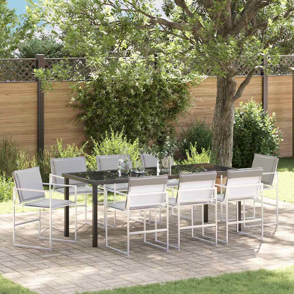 Garten Essgruppe 9 pcs Weiß 200 x 80 x 73 cm