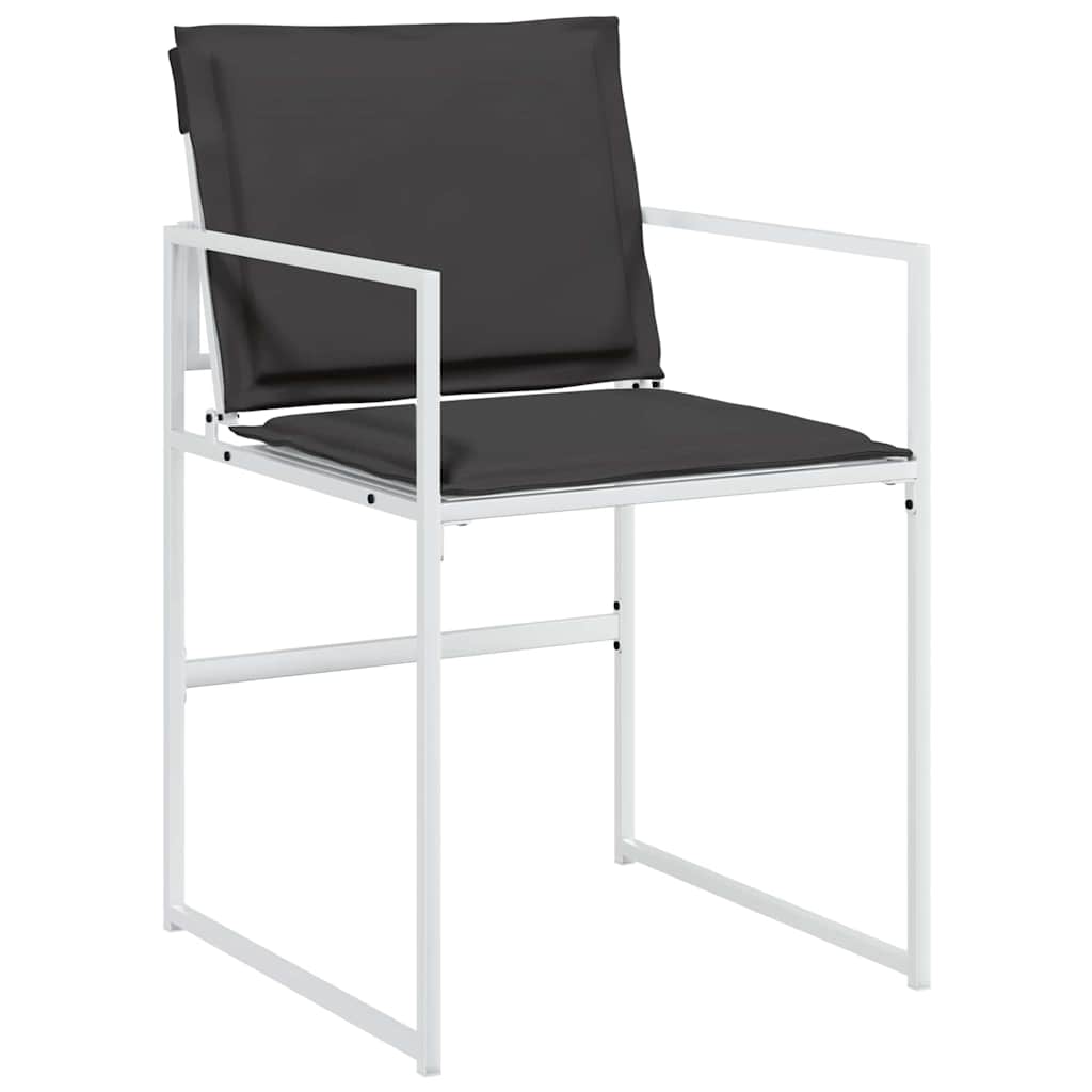 Garten Essgruppe 5 pcs Weiß Textilene und Stahl