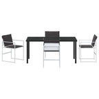 Garten Essgruppe 5 pcs Weiß Textilene und Stahl