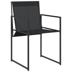 Garten Essgruppe 5 pcs Schwarz Textilene und Stahl