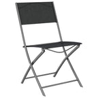 Garten Essgruppe 5 pcs Schwarz Pulverbeschichteter Stahl
