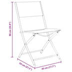 Garten Essgruppe 5 pcs Schwarz Pulverbeschichteter Stahl