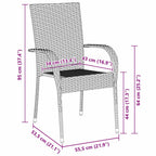 Garten Essgruppe 5 pcs Grau Pulverbeschichteter Stahl