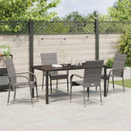 Garten Essgruppe 5 pcs Grau Pulverbeschichteter Stahl