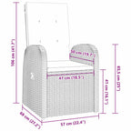 Garten Essgruppe mit Kissen 5 pcs Grau Poly-Rattan