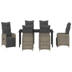 Garten Essgruppe mit Kissen 7 pcs Beige Poly-Rattan