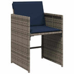 Garten Essgruppe mit Kissen 5 pcs Grau Poly-Rattan