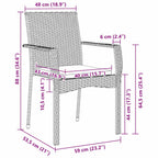 Garten Essgruppe mit Kissen 5 pcs Grau Poly-Rattan