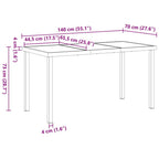 Garten Essgruppe mit Kissen 5 pcs Grau Poly-Rattan