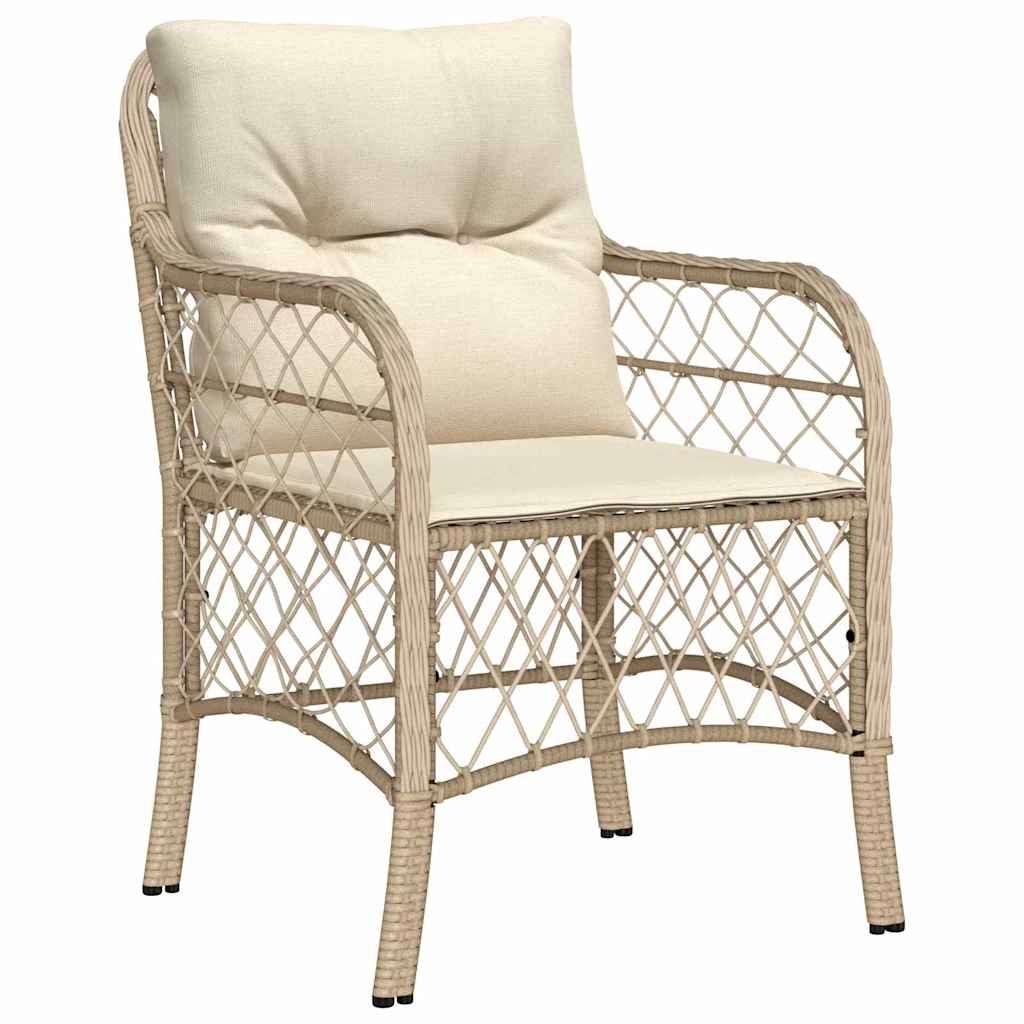 Garten Essgruppe mit Kissen 5 pcs Beige Poly-Rattan