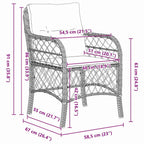 Garten Essgruppe mit Kissen 5 pcs Beige Poly-Rattan