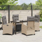 Garten Essgruppe mit Kissen 5 pcs Beige Poly-Rattan