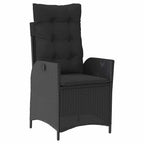 Garten Essgruppe mit Kissen 7 pcs Schwarz Poly-Rattan