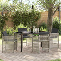 Garten Essgruppe 5 pcs Hellgrau Pulverbeschichteter Stahl