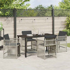 Garten Essgruppe 5 pcs Hellgrau Pulverbeschichteter Stahl