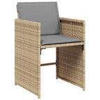 Garten Essgruppe 5 pcs Beige Poly-Rattan