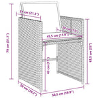Garten Essgruppe 5 pcs Beige Poly-Rattan