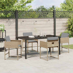 Garten Essgruppe 5 pcs Beige Poly-Rattan