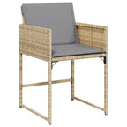 Garten Essgruppe 5 pcs Beige Poly-Rattan