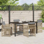 Garten Essgruppe 5 pcs Beige Poly-Rattan