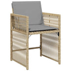 Garten Essgruppe 5 pcs Beige Poly-Rattan