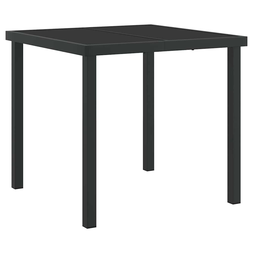 Garten Essgruppe mit Kissen 3 pcs Schwarz Rattan