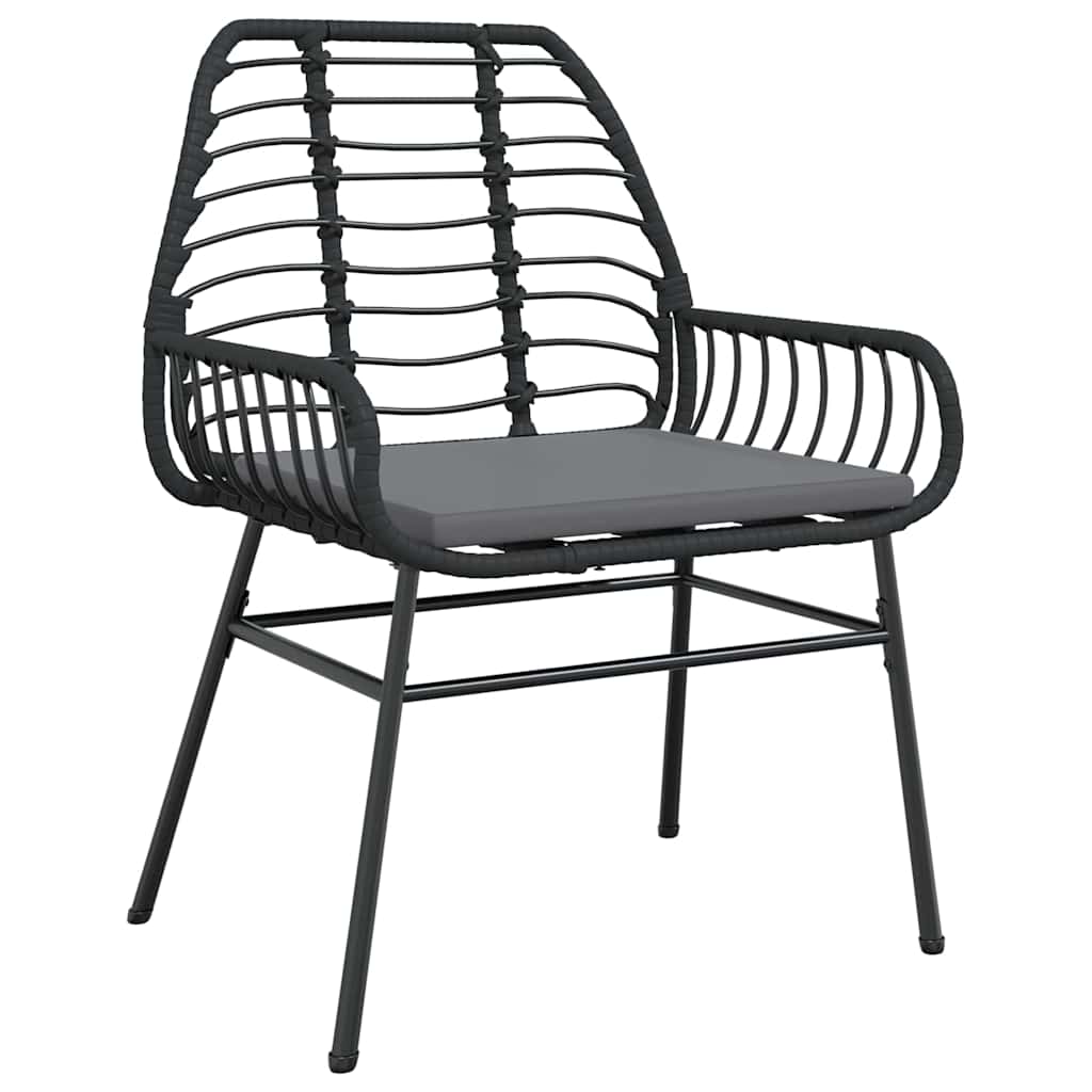 Garten Essgruppe 5 pcs Schwarz Poly-Rattan