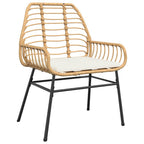 Garten Essgruppe 7 pcs Braun Poly-Rattan