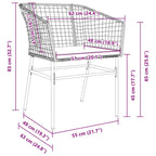 Garten Essgruppe 5 pcs Braun Poly-Rattan