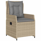 Garten Essgruppe 5 pcs Beige und Hellgrau Poly-Rattan